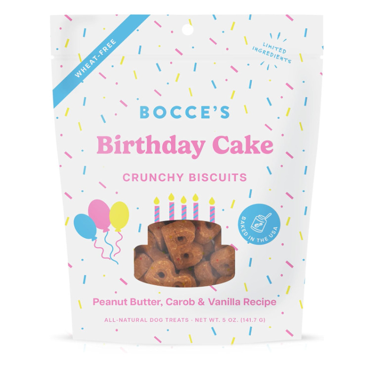 D5262 - Gâteries saveur de gâteau de fête pour chiens - Bocce's Bakery