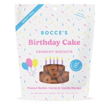 Gâteries saveur de gâteau de fête pour chiens - Bocce's Bakery