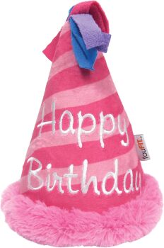 Peluche chapeau de fête rose pour chiens - FouFit