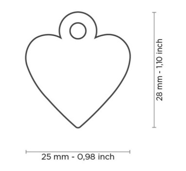 Médaille pour animaux petit coeur doré - MyFamily