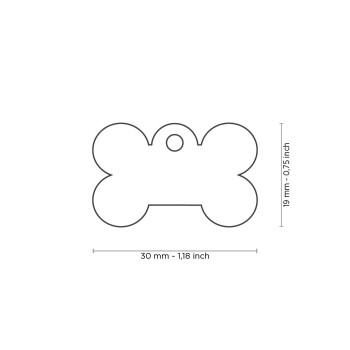 Médaille pour animaux petit os violet - MyFamily