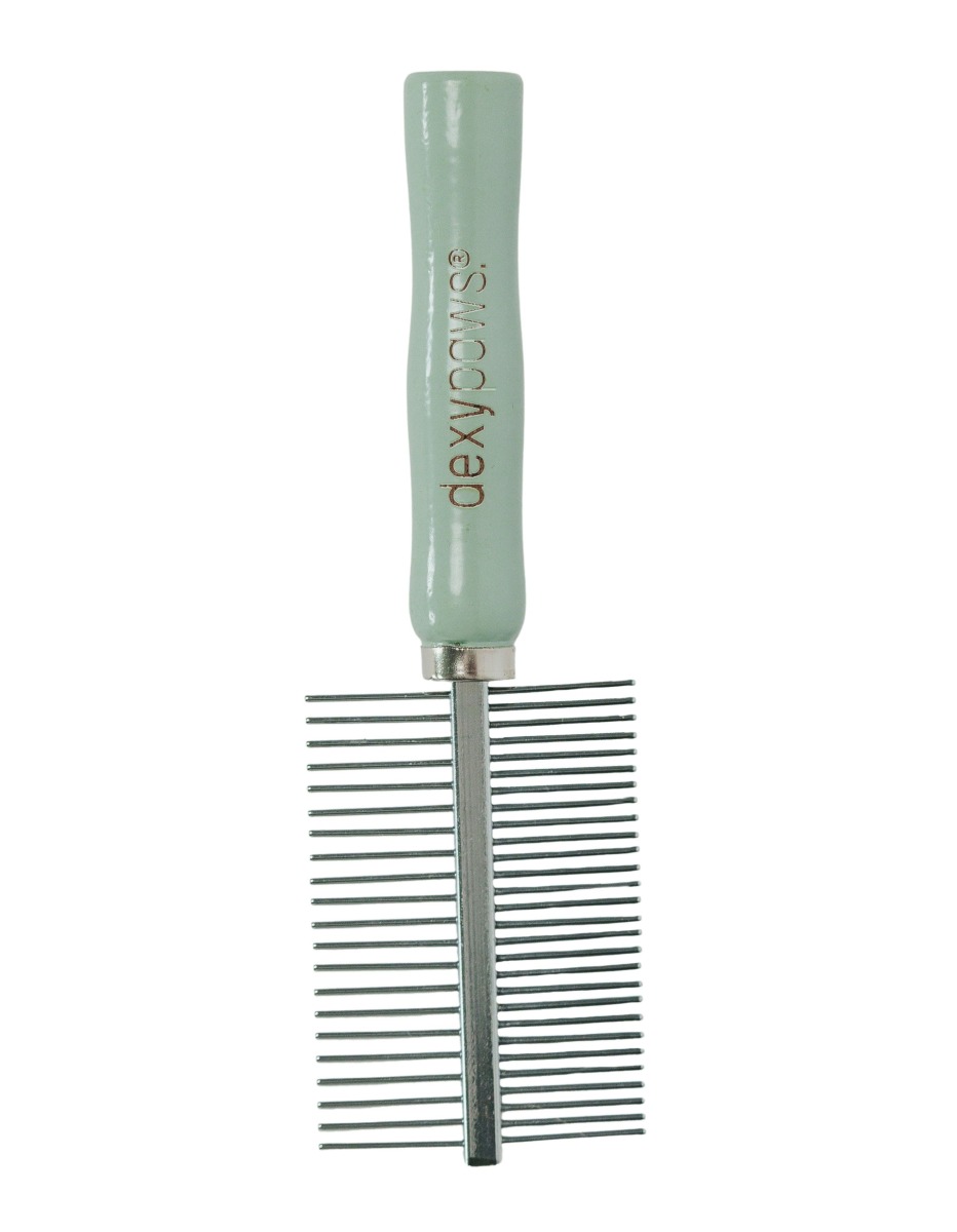 Ga00513 - Peigne double face avec manche en bois pour animaux - Dexypaws
