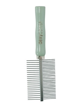 Peigne double face avec manche en bois pour animaux - Dexypaws