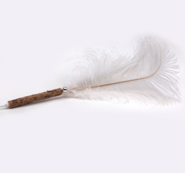 Agace chat sur baguette avec plume géante pour chat - Cat Love