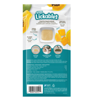 Tubes lickables à la papaye pour petits animaux - Living World