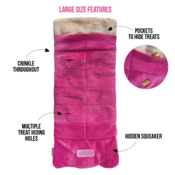 Peluche Hide'n Seek rose pour chien- Foufit