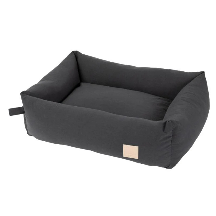 Fz0034 - Coussin gris foncé avec rebord pour animaux - FuzzYard