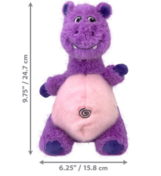 Peluche hippopotame ''Belly Knots'' pour chien - Kong