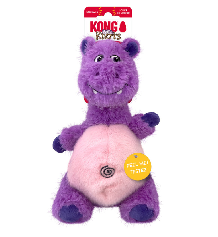 Kg2076 - Peluche hippopotame ''Belly Knots'' pour chien - Kong