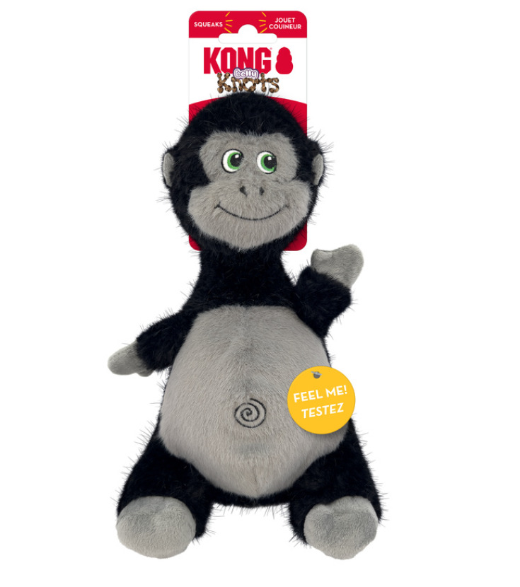 Kg2077 - Peluche gorille ''Belly Knots'' pour chien - Kong