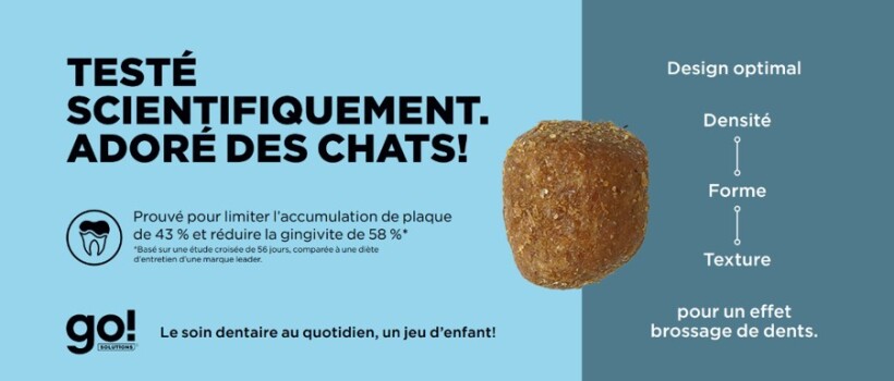 Nourriture pour chats avec grains au poulet et au saumon - Go! Dental + Immune Health
