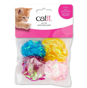 Paquet de balle avec papier froissé pour chat - Catit