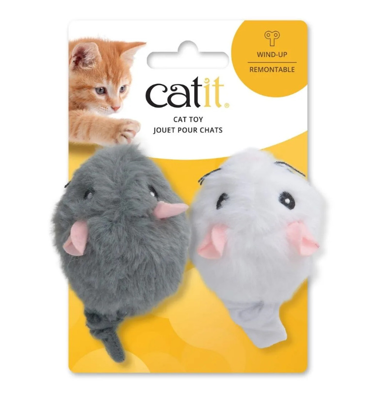 Hg43183 - Ensemble de jouet de souris vibrante pour chat - Catit
