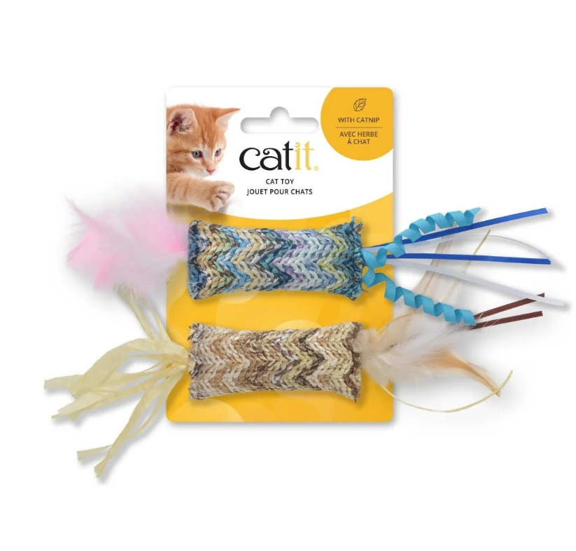 Hg43186 - Ensemble de jouet pour chat avec plumes naturelles - Catit