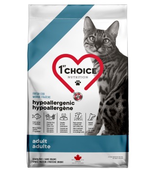 Nourriture pour chats hypoallergène à la morue - 1st Choice