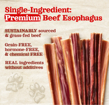 Bâtons d'oesophage de boeuf pour chiens - Natural Farm