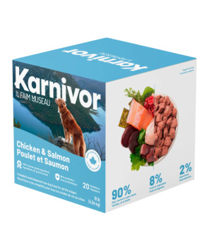 Nourriture crue au poulet et au saumon pour chiens - Karnivor