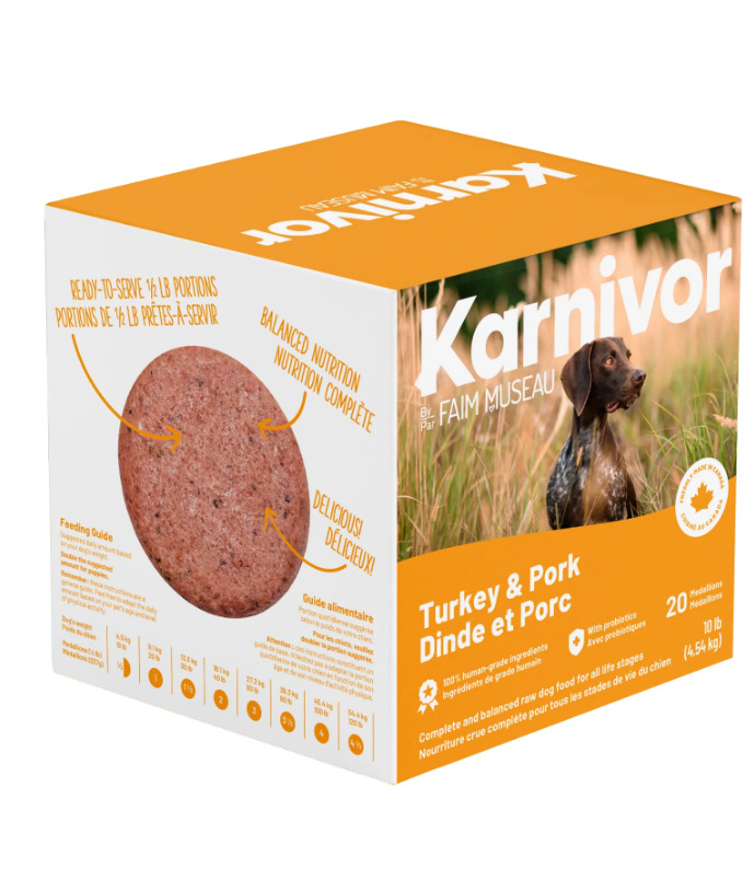 Fm356 - Nourriture crue à la dinde et au porc pour chiens - Karnivor