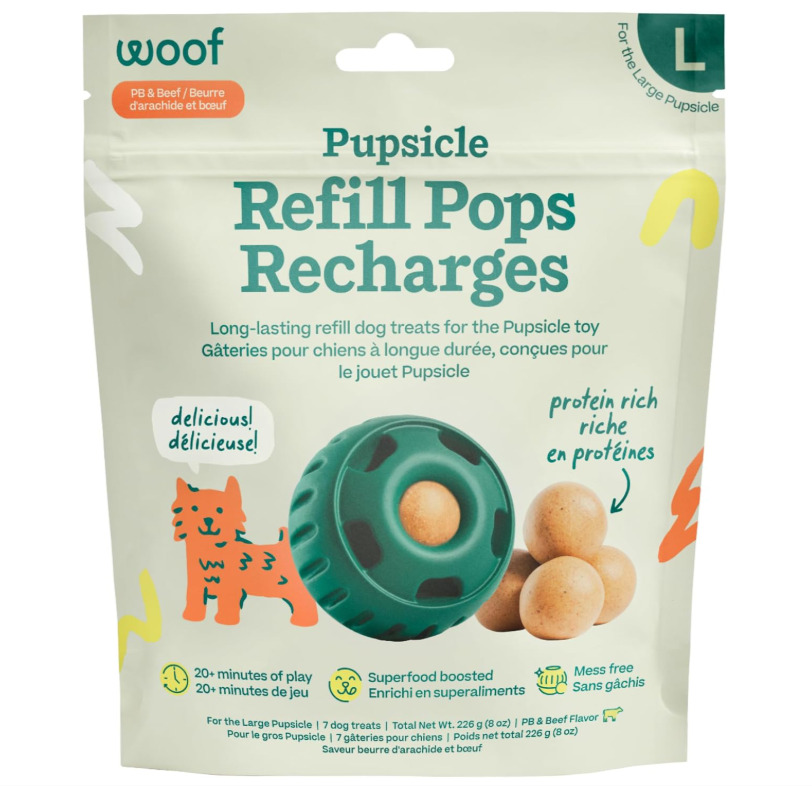 Y96508 - Recharge de Pupsicle au boeuf et au beurre d'arachide pour chiens - Woof
