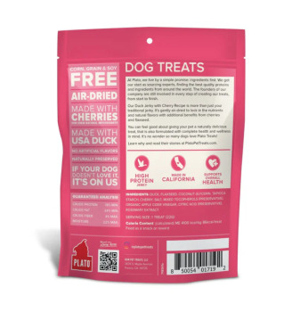 Jerky de canard et de cerise pour chiens - Plato