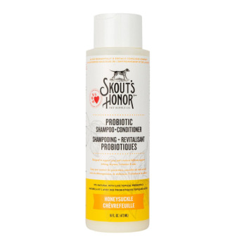 Shampooing 2 en 1 avec probiotiques au parfum de chèvrefeuille pour chiens - Skout's Honor