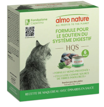 Conserve pour chat soutien digestif au maquereau et épinard en sauce - Almo nature