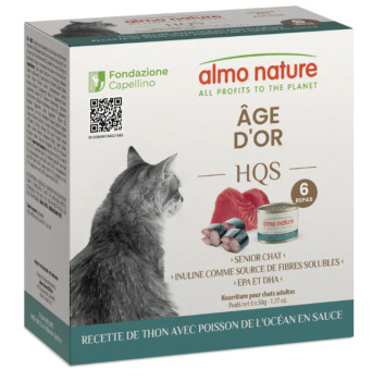 Conserve pour chat sénior au thon et poisson en sauce - Almo nature