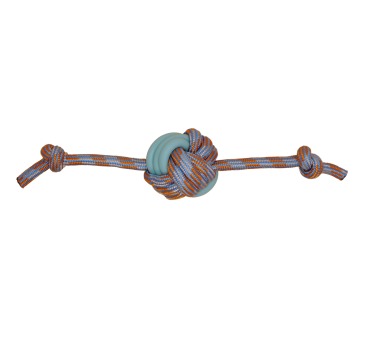 Corde flottante avec balle orange et bleu pour chiens - Büd'z