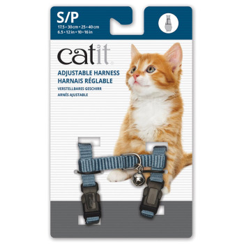 Ensemble de harnais ajustable et laisse bleu pâle pour chats - Catit