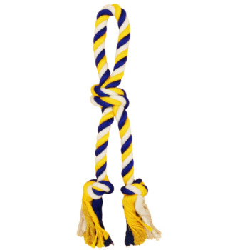 Corde double large avec boucle de 3 nœuds pour chiens - Büd'z