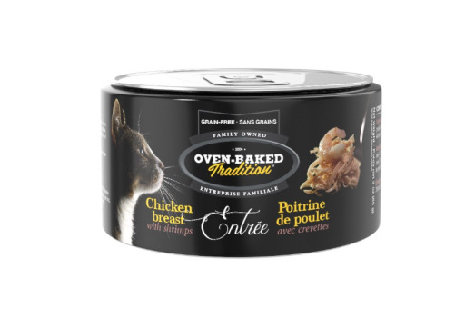 Conserves pour chats sans grains entrée de poulet et crevettes -  Oven-Baked Tradition