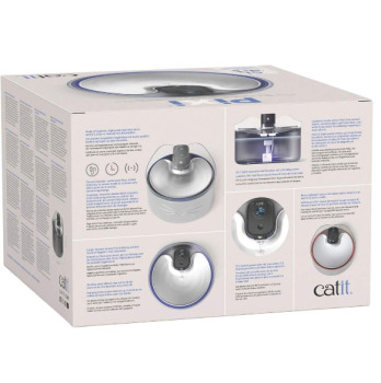 Abreuvoir sans fils Pixi en acier inoxydable avec UV pour animaux - Catit