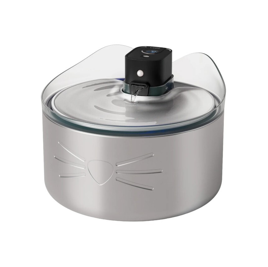 Hg43761 - Abreuvoir sans fils Pixi en acier inoxydable avec UV pour animaux - Catit