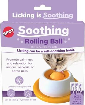 Balle tournante à lécher au saumon pour chats - Spot