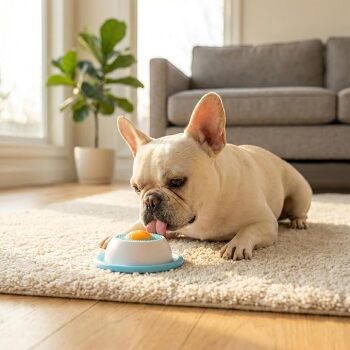 Balle tournante à lécher au poulet pour chiens - Spot