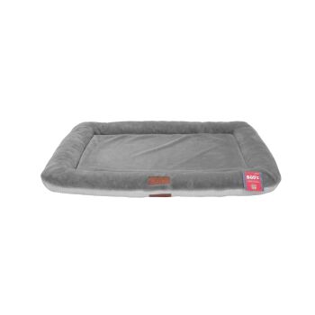 Lit plat réversible en mousse mémoire gris boréal pour chiens - Büd'z