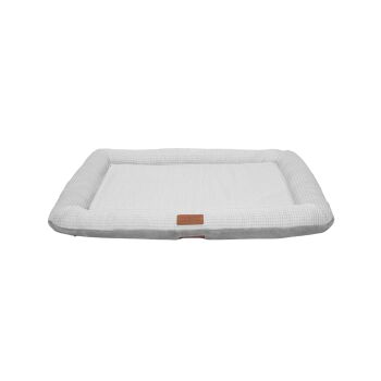 Lit plat réversible en mousse mémoire gris boréal pour chiens - Büd'z