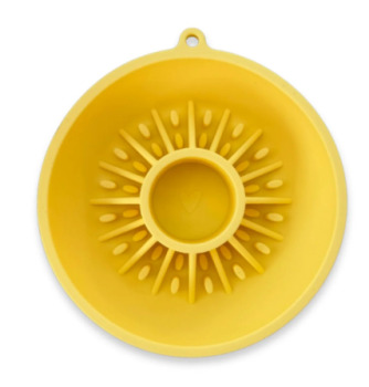 Bol ralentisseur interactif en forme de kiwi sunglod jaune pour animaux - Dog's Crush