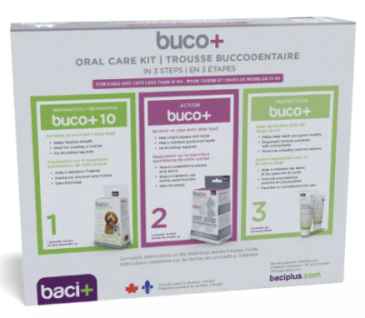 Trousse découverte buccodentaire Buco+ pour animaux de moins de 15 kg - Baci+