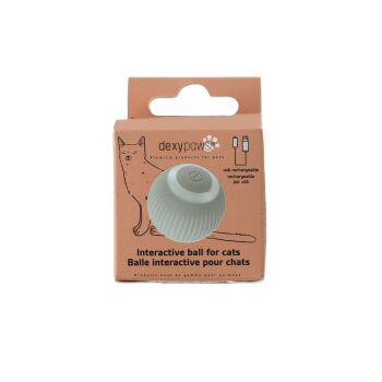 Boule verte sauge rotative intelligente et interactive pour chats - Dexypaws