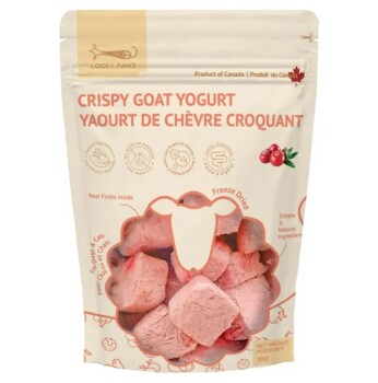 Gâteries de yogourt de chèvre lyophilisées et croustillantes à la canneberge pour animaux - Loopy Paws
