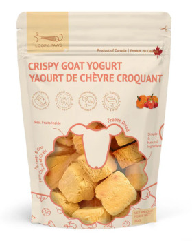 Gâteries de yogourt de chèvre lyophilisées et croustillantes à la citrouille et fraise pour animaux - Loopy Paws