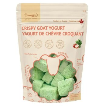 Gâteries de yogourt de chèvre lyophilisées et croustillantes aux légumes et aux pommes pour animaux - Loopy Paws