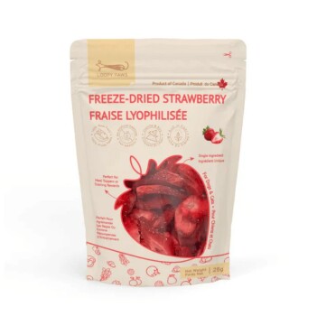 Gâteries de morceaux de fraises lyophilisées pour animaux - Loopy Paws