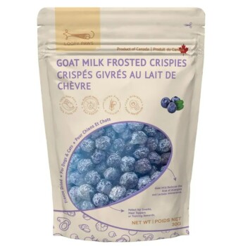 Gâteries de bleuet lyophilisée givrées de lait de chèvre en poudre pour animaux - Loopy Paws