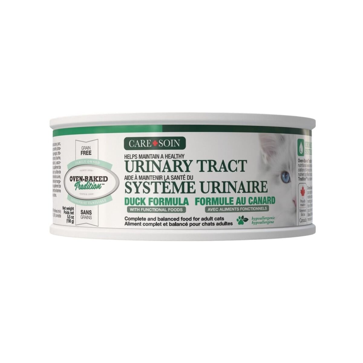 Ob770 - Nourriture en boîte en pâté urinaire sans grain au canard et porc pour chats - Oven-Baked Tradition