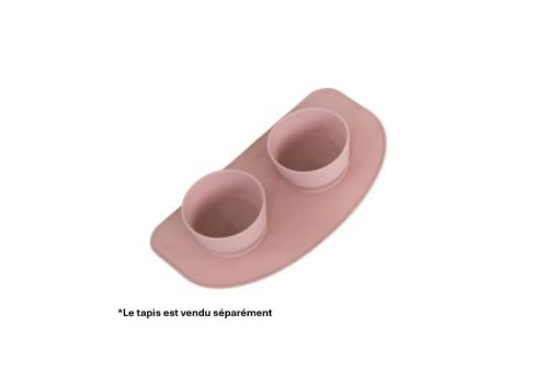 Ensemble de 2 bols rose en silicone pour animaux - Dexypaws