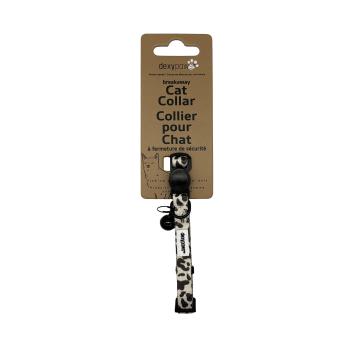Collier ajustable en polyester avec boucle de sécurité Léopard pour chats - Dexypaws