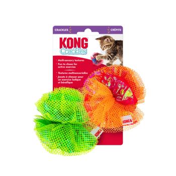 Ensemble de balles fluff Crackles pour chats - Kong
