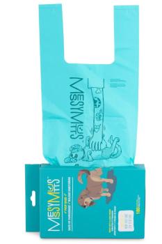Sacs à déjections avec poignée non parfumé pour animaux - Messy Mutts